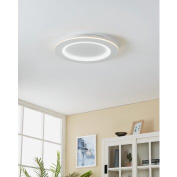PADROGIANO-Z Plafonnier Luminaires Eglo LED Blanc, Changeur de couleurs