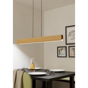 ANCHORENA-Z Suspension Luminaires Eglo LED Brun, Noir, Changeur de couleurs