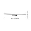 REGELLO-Z Lampe de miroir Luminaires Eglo LED Chrome, Argenté, Changeur de couleurs