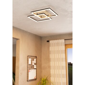 LOMALTAS-Z Plafonnier Luminaires Eglo LED Brun, Noir
