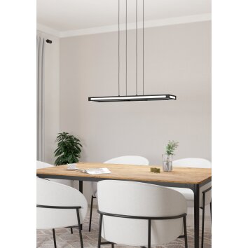 SALVILANAS-Z Suspension Luminaires Eglo LED Noir