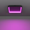 LORETELLO-Z Plafonnier Luminaires Eglo LED Noir, Changeur de couleurs