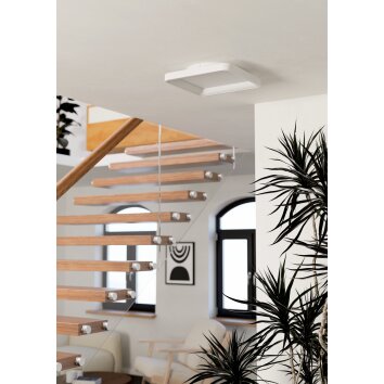 LORETELLO-Z Plafonnier Luminaires Eglo LED Blanc, Changeur de couleurs