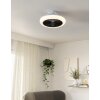 mit Ventilateur de plafond lumineux Luminaires Eglo LED Noir, Blanc, Télécommandes