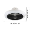 mit Ventilateur de plafond lumineux Luminaires Eglo LED Noir, Blanc, Télécommandes