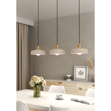 VALDIOLA Suspension Luminaires Eglo Laiton, Sable