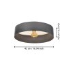 DUAIA Plafonnier Luminaires Eglo Gris