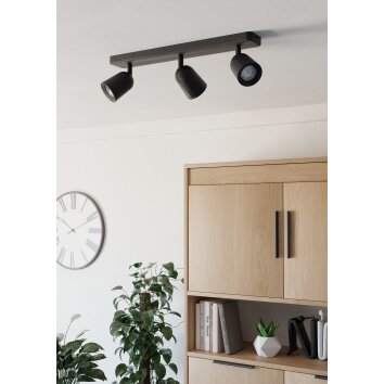 CAMALDOLI Plafonnier, Spot de plafond Luminaires Eglo Noir