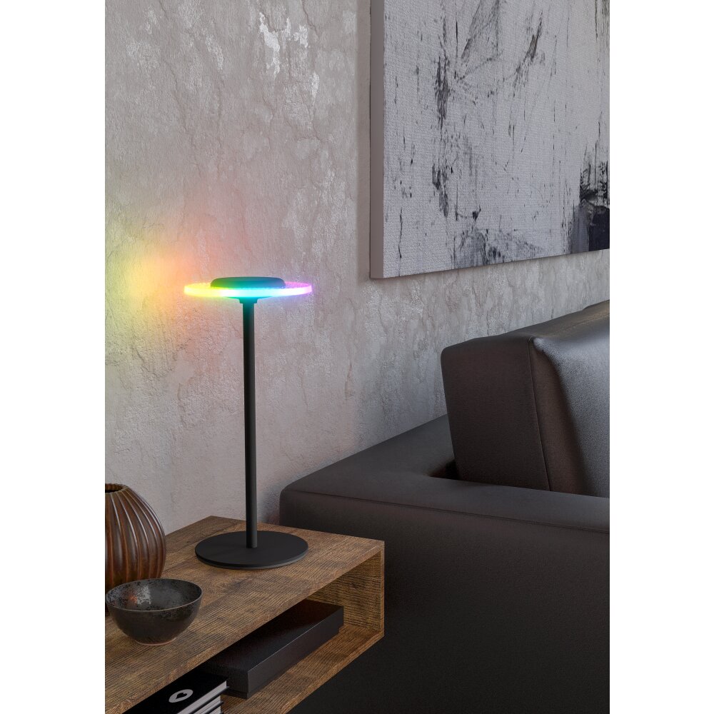 TREPELLA Lampe à poser Luminaires Eglo LED Noir, Télécommandes, Changeur de couleurs main product photo