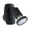 PARRINI Lampe à prise électrique Luminaires Eglo LED Noir