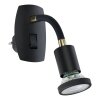 PARRINI Lampe à prise électrique Luminaires Eglo LED Laiton, Noir
