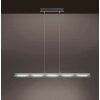 Suspension Leuchten Direkt LOLAsmart-NELE LED Nickel mat, 5 lumières, Télécommandes, Changeur de couleurs
