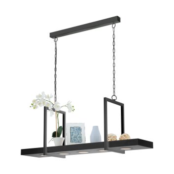 Suspension Eglo CALAMONA LED Noir, 6 lumières, Télécommandes, Changeur de couleurs Suspension Eglo CALAMONA LED Noir, 6 lumières, Télécommandes, Changeur de couleurs