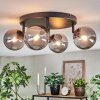 Chehalis Plafonnier, Boule lumineuse Fumé, 4 lumières