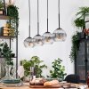 Koyoto Suspension, Boule lumineuse, Suspension Écru, Noir, 4 lumières