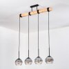 Koyoto Suspension, Boule lumineuse, Suspension Écru, Noir, 4 lumières