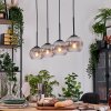 Koyoto Suspension, Boule lumineuse, Suspension Écru, Noir, 4 lumières