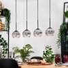 Koyoto Suspension, Boule lumineuse, Suspension Écru, Noir, 4 lumières