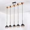 Koyoto Suspension, Boule lumineuse, Suspension Écru, Noir, 5 lumières
