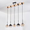 Koyoto Suspension, Boule lumineuse, Suspension Écru, Noir, 5 lumières