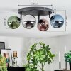 Chehalis Plafonnier, Boule lumineuse Bleu, Chrome, Vert, Cuivré, Fumé, 4 lumières