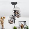 Chehalis Plafonnier, Boule lumineuse 33 cm Fumé, 4 lumières
