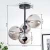 Chehalis Plafonnier, Boule lumineuse 33 cm Fumé, 4 lumières