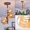 Chehalis Plafonnier, Boule lumineuse 33 cm Ambre, 4 lumières