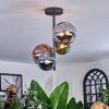 Chehalis Plafonnier, Boule lumineuse 33 cm Bleu, Chrome, Vert, Cuivré, Fumé, 4 lumières