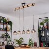 Ripoll Suspension, Boule lumineuse, Suspension Écru, Noir, 5 lumières