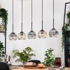 Ripoll Suspension, Boule lumineuse, Suspension Écru, Noir, 5 lumières