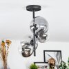 Chehalis Plafonnier, Boule lumineuse 33 cm Clair, Fumé, 4 lumières