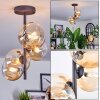 Chehalis Plafonnier, Boule lumineuse 33 cm Ambre, Clair, 4 lumières