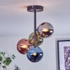 Chehalis Plafonnier, Boule lumineuse 27 cm Bleu, Chrome, Vert, Cuivré, Fumé, 4 lumières