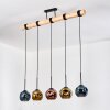 Ripoll Suspension, Boule lumineuse, Suspension Écru, Noir, 5 lumières