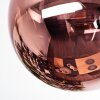 Chehalis Plafonnier, Boule lumineuse 27 cm Bleu, Chrome, Vert, Cuivré, Fumé, 4 lumières