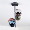Chehalis Plafonnier, Boule lumineuse 27 cm Bleu, Chrome, Vert, Cuivré, Fumé, 4 lumières