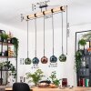 Ripoll Suspension, Boule lumineuse, Suspension Écru, Noir, 5 lumières