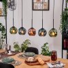 Ripoll Suspension, Boule lumineuse, Suspension Écru, Noir, 5 lumières