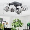 Chehalis Plafonnier, Boule lumineuse Fumé, 4 lumières