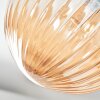 Chehalis Plafonnier, Boule lumineuse Ambre, Fumé, 4 lumières