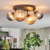 Chehalis Plafonnier, Boule lumineuse Ambre, Fumé, 4 lumières