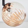 Chehalis Plafonnier, Boule lumineuse Ambre, Fumé, 4 lumières