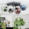 Chehalis Plafonnier, Boule lumineuse Bleu, Chrome, Vert, Cuivré, Fumé, 4 lumières