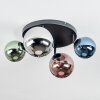 Chehalis Plafonnier, Boule lumineuse Bleu, Chrome, Vert, Cuivré, Fumé, 4 lumières