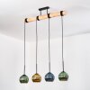 Koyoto Suspension, Boule lumineuse, Suspension Écru, Noir, 4 lumières