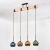 Koyoto Suspension, Boule lumineuse, Suspension Écru, Noir, 4 lumières
