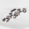 Koyoto Plafonnier, Boule lumineuse Chrome, Clair, Fumé, 10 lumières