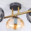 Koyoto Plafonnier, Boule lumineuse Or, Noir, 3 lumières