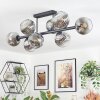 Ripoll Plafonnier, Boule lumineuse Chrome, Clair, Fumé, 8 lumières